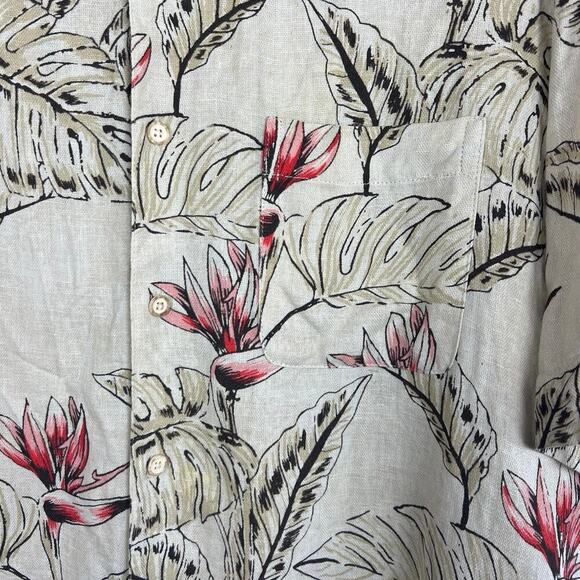 Tasso Elba Island Silk & Linen Blend Men’s Button Down Size L - Picture 6 of 8